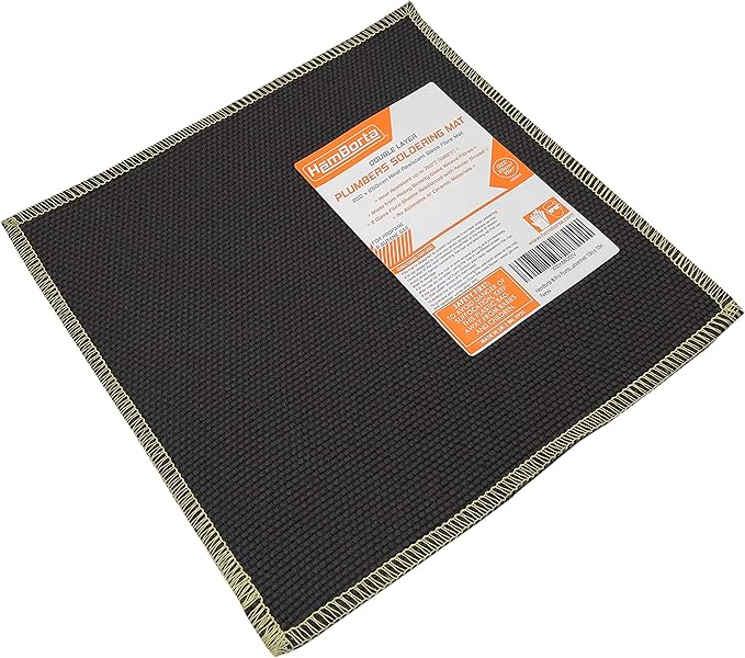 HemBorta ® Plumbers Soldering Mat and Brazing Pad Double Layered 750°C