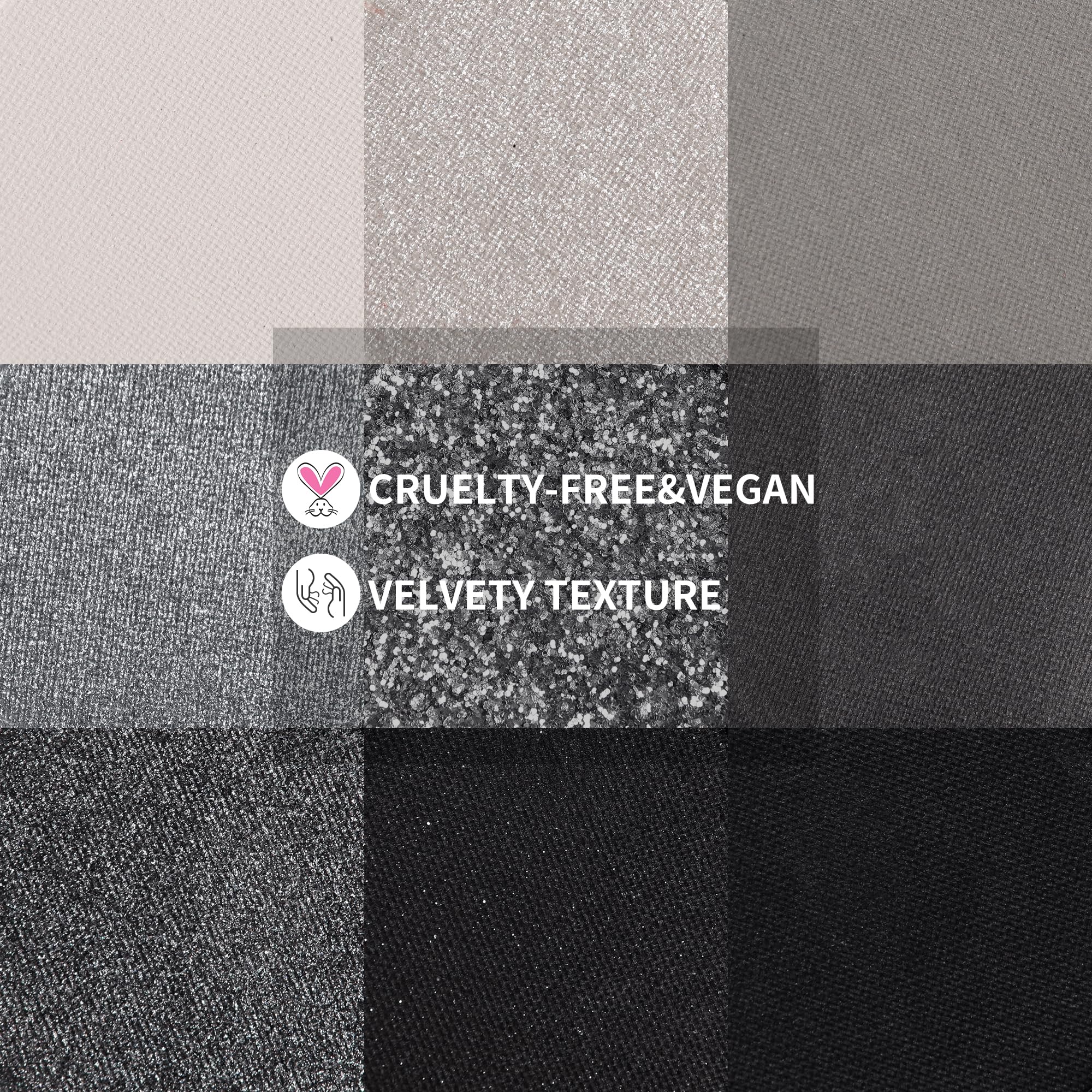 docolor Eyeshadow Palette 9 Colors Black Eyeshadow Gemstone Shadow Palette Highly Pigmented Mattes Shimmers Smokey Glitter Cream Colorful Powder Blendable Long Lasting Waterproof Makeup Palette