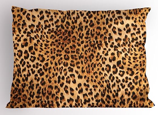Amazon Com Lunarable Animal Print Pillow Sham Wild Animal