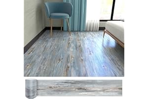 LAREKO Peel and Stick Floor Tile, 36-Pack 54 Sq.Ft,（NO Sticky Residue Left）Floor Tiles Waterproof and Wood Look Planks, Self-Adhesive Flooring for Living Room, Bedroom（36" x 6"，Mediterranean）