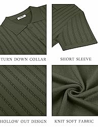 COOFANDY Men's Summer Shirt Short Sleeve Button Up