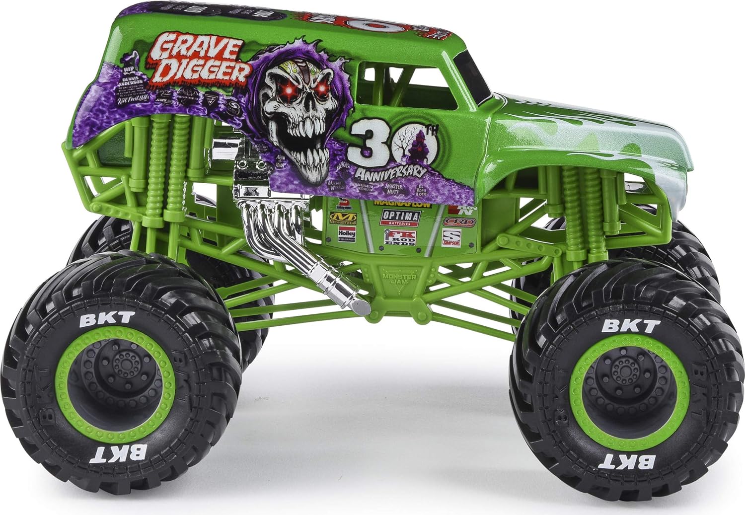 Monster Jam Official Grave Digger Monster Truck, Die-Cast Vehicle, 1:24 Scale, 8.38 x 5.38 x 5.88 inches - Image 4