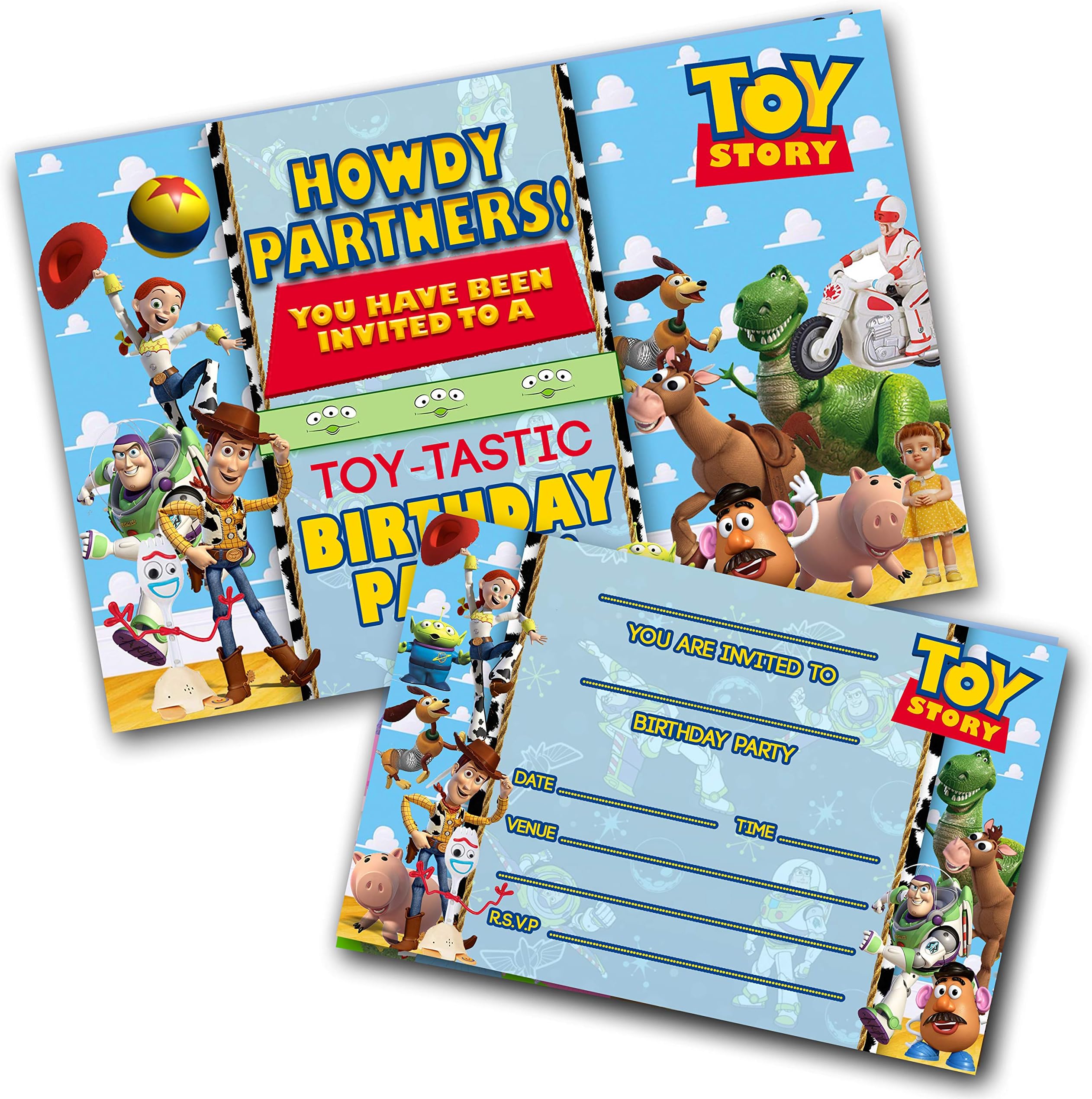 Toy Story 4 Party Invitations Pack & Envelopes (WRITE ON) Click customize for prices