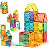 30PC Squares Magnetic Tiles Kids Toys for 3 4 5 6 7 8+ Years Old Boys Girls | Magnetic Building Tiles Magnet Blocks Stacking Toys Birthday Gift for Children STEM Learning Toys Magnet