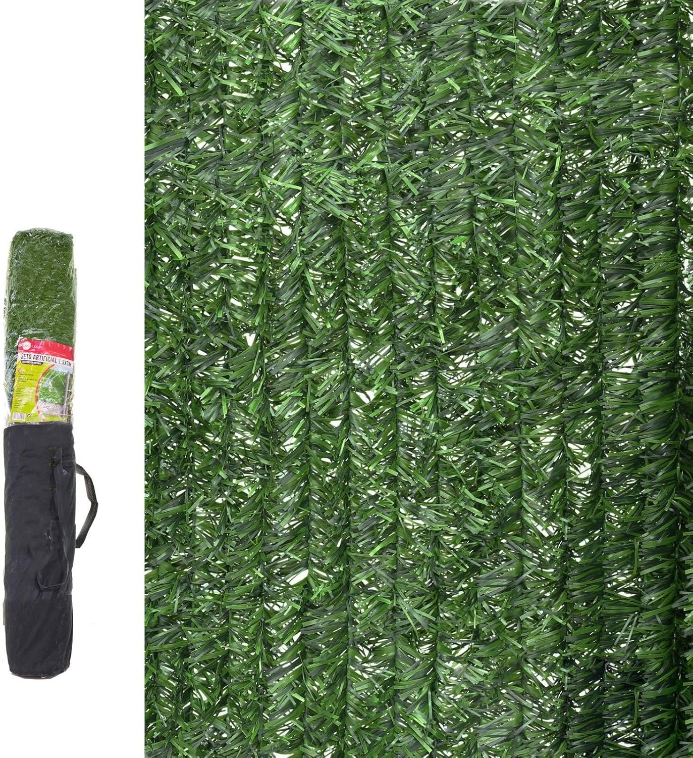 Seto Artificial de ocultación para jardín de plástico Verde - LOLAhome