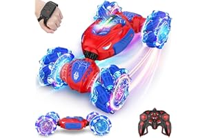 RCABCAR Remote Control Car, Gesture Sensing RC Stunt Car, 4 WD Transform Off Road for Rotating, 2.4Ghz Hand Controlled Remote Control Twister Cars, RC Cars for Kids Boys Girls Toy Gift Age 8 9 10 11 12 yr