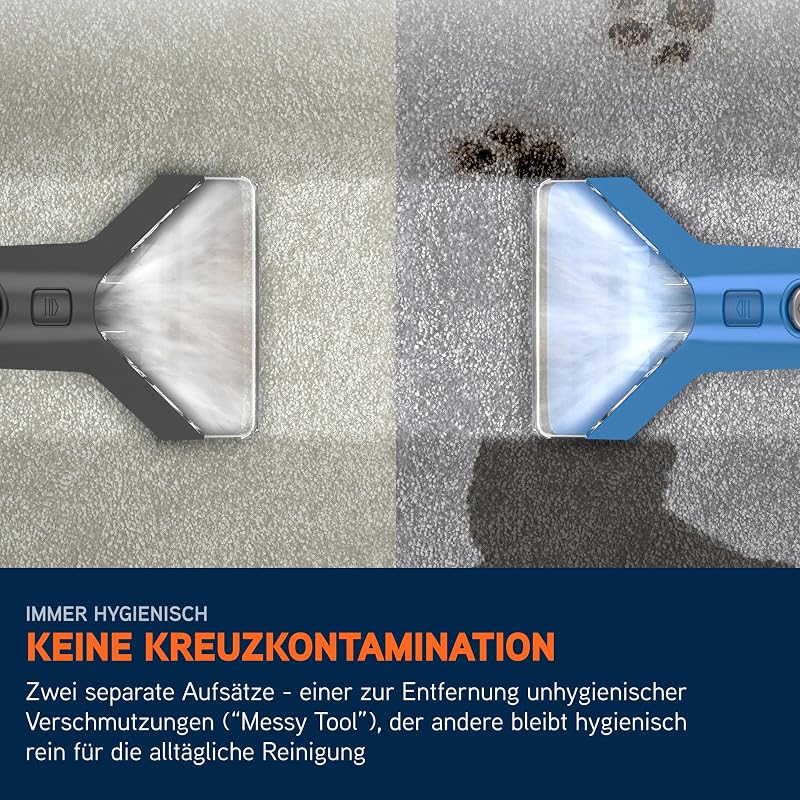 SpotWash Duo Fleckenreiniger – Teppich- und Polsterreiniger Gerät mit Haustier-Aufsatz, Zubehör für die tägliche Reinigung, Multi-Oberflächen-Düsen und Reinigungslösung