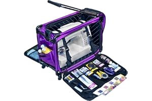 Tutto 5222MA-L-PURPL Art Supply Totes and Carrier Bags Machine on Wheels Case 21-Inch X 13-1/4-Inch X 12-Inch-Purple