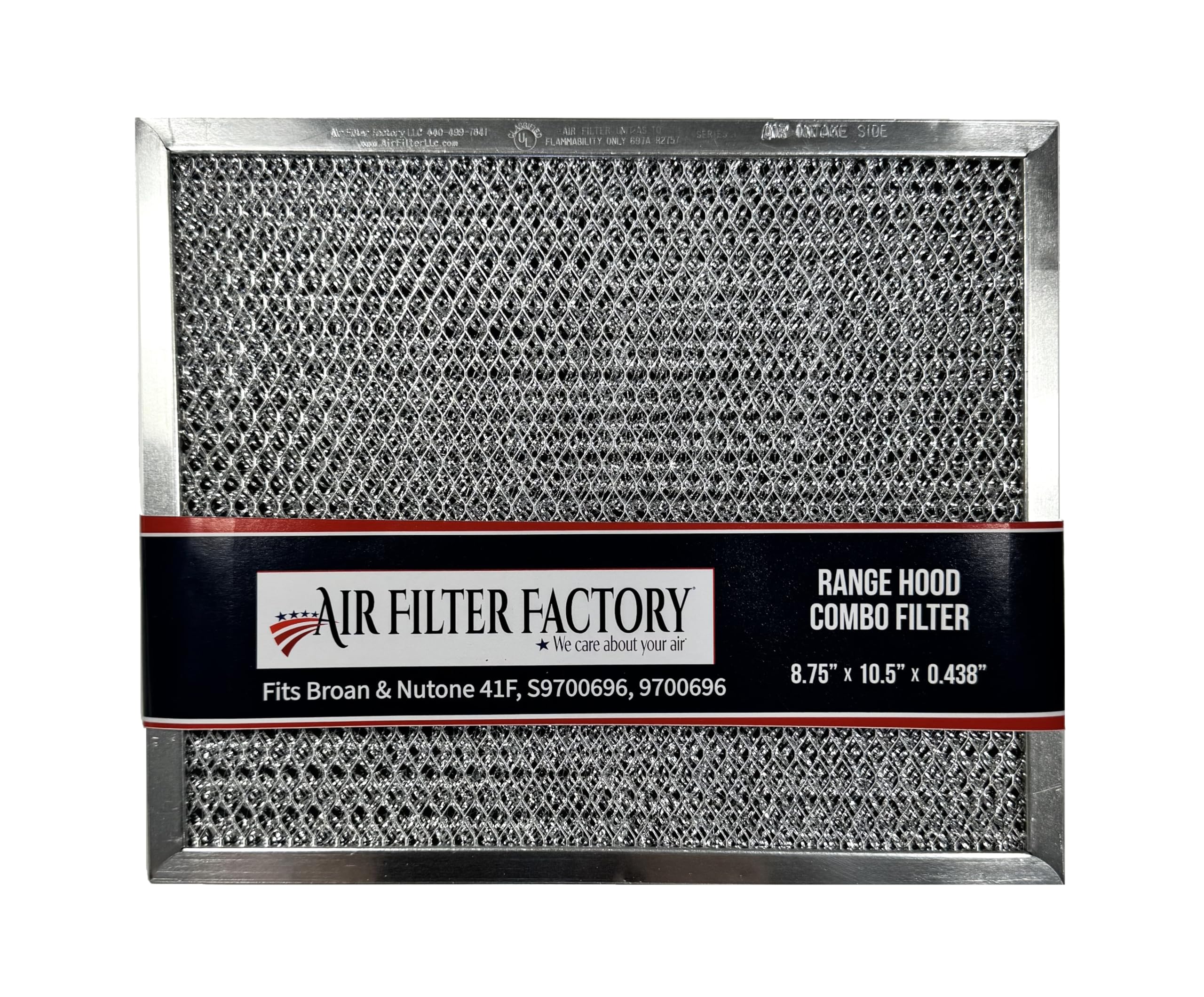 Photo 1 of Air Filter Factory Replacement For 41F, 97007696, 97005687 Broan Nutone Range Hood Grease Mesh Charcoal Carbon Combo - Filter Size 8.75 x 10.5 x .44 Inches