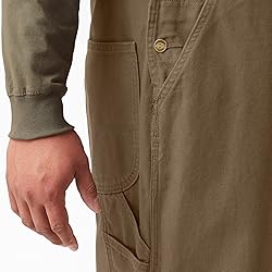 Dickies mens Bib Overalls, Rinsed Timber, 40W x 32L