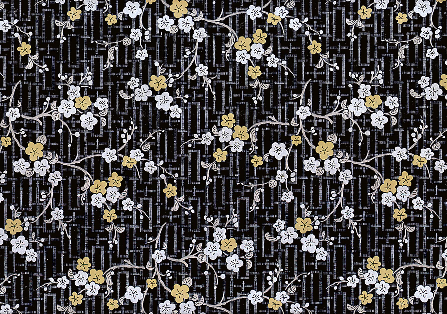 Fablon FAB11764 45 cm x 2 m Roll Oriental, Blossom, Black