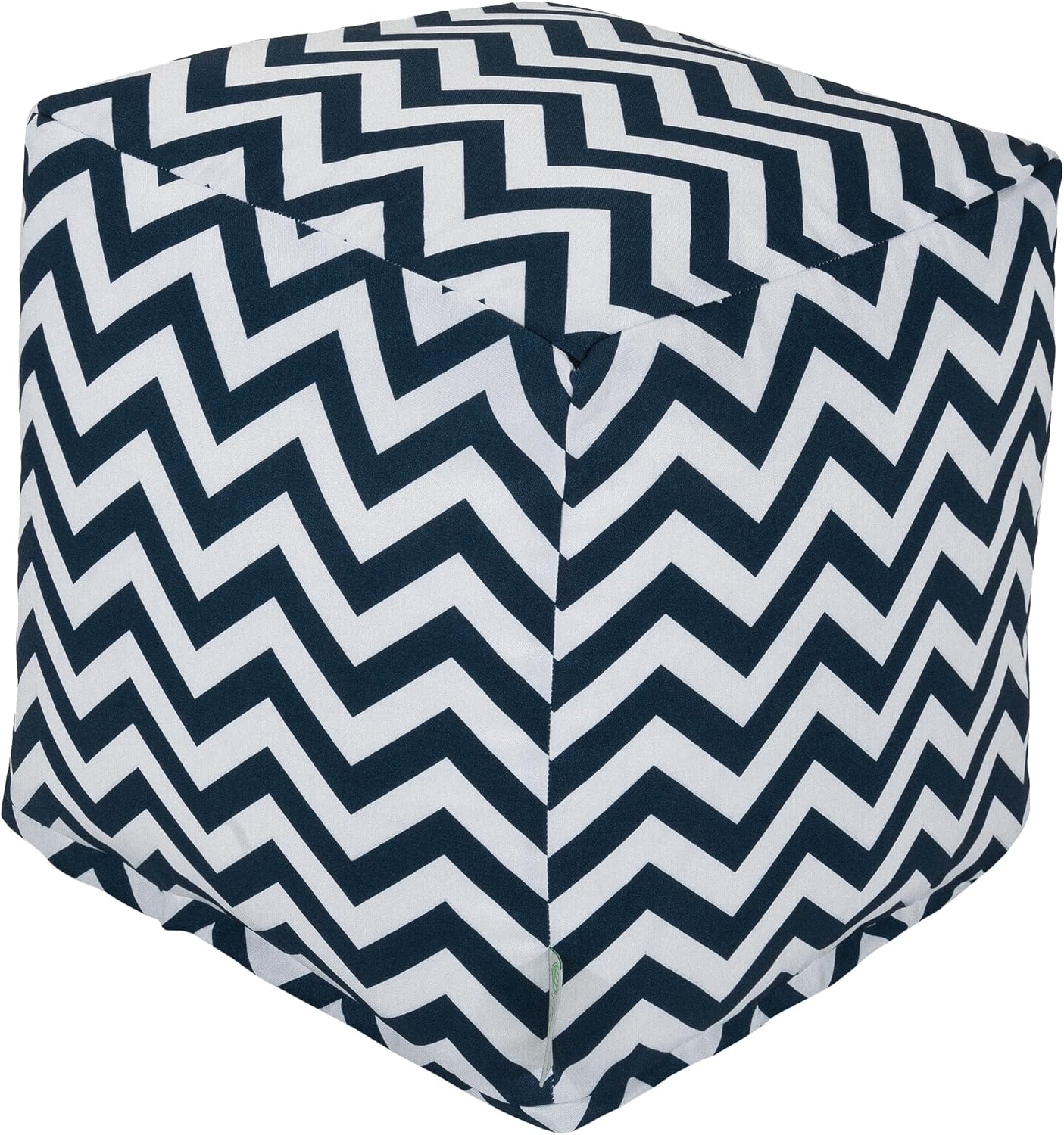 Majestic Home Goods Chevron Cube, Small, Navy