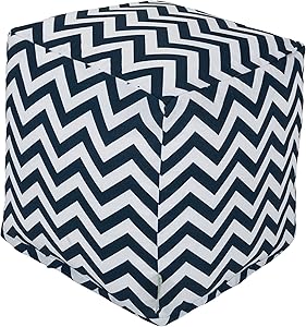 Majestic Home Goods Chevron Cube, Small, Navy