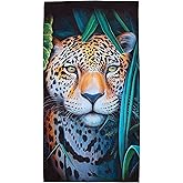 Northwest Classics Beach Towel, 30" x 60", Jungle Leopard Design