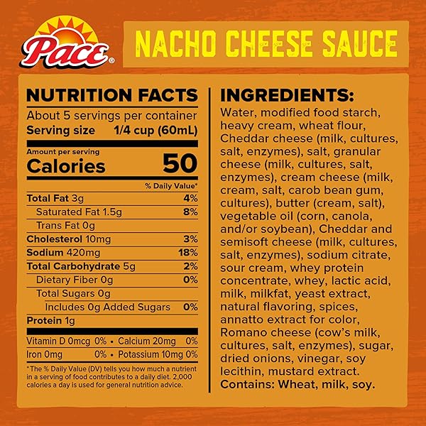 PACE MEDIUM NACHO CHEESE SAUCE, 10.5 OZ CAN