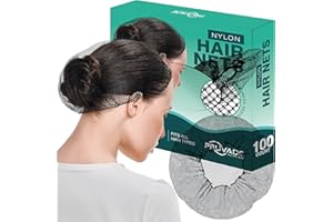 Pruvade - Nylon Hair Nets for Women & Men | 100 Pack | 24" Honeycomb Mesh Hair Net for Food Service, Medical & Industrial Use - Breathable & Sturdy for Bun Hair, Most Long & Short Hair - Latex Free