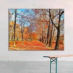 Natural Landscape Canvas Wall Art Autumn Maple