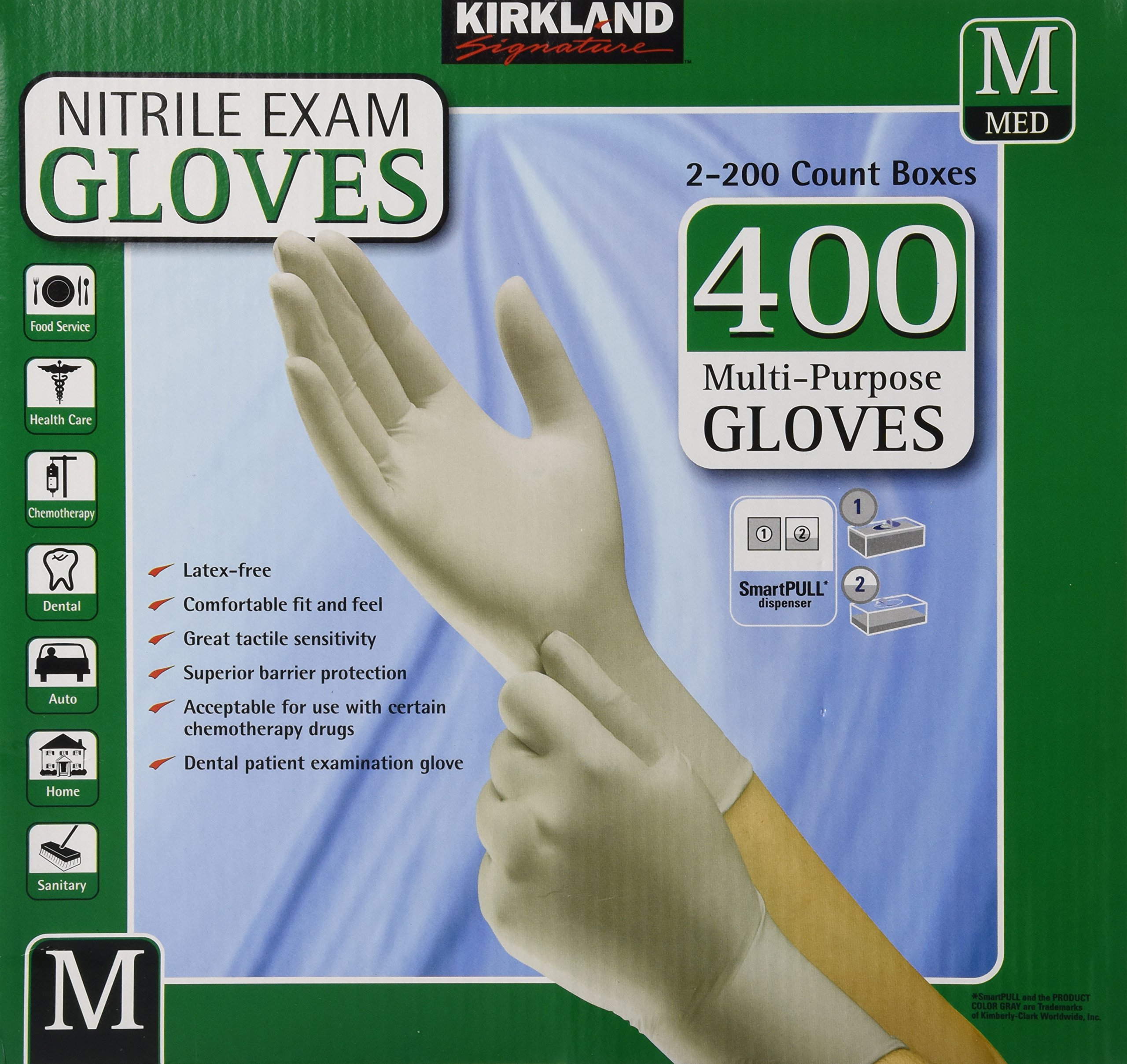 Kirkland Signature Nitrile Exam 400 MultiPurpose Gloves