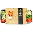 Extra Large Cutting Board by Ecozoi. 4 Slide Out Drawers and 2 Graters. Keep Meal Prep Organized With Organic Bamboo Wooden Chopping Station. Non-Slip Butcher Block with Juice Groove for Easy Cleaning