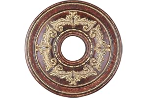 Livex Lighting 8205-63 Ceiling Medallion in Verona Bronze with Aged Gold Leaf Accents