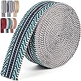 PECMER Nylon Webbing Ribbon 1.5 inch Striped Webbing Polyester Webbing Heavy Duty Ribbon for Crafts Bag Handles Camera Purse Strap DIY Pet Collars Leash Backpack Belt 6 Yards 38mm