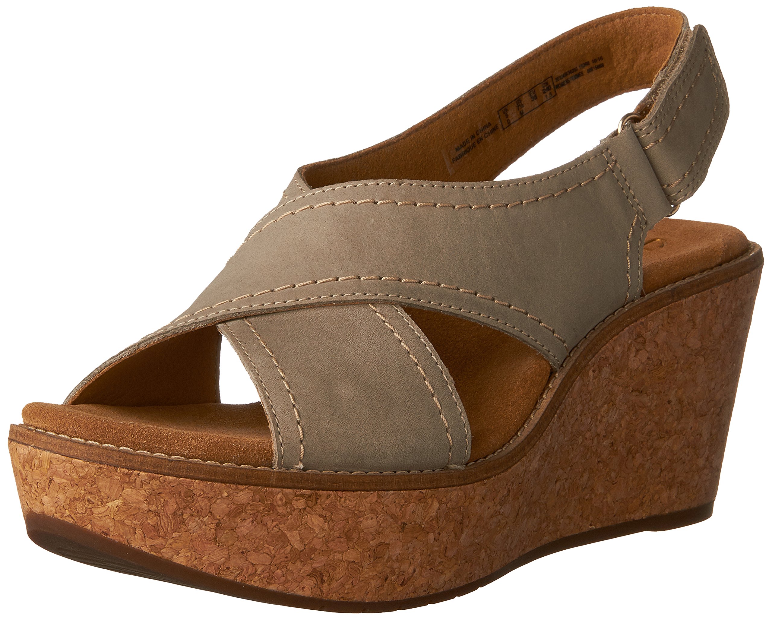 CLARKS Womens Aisley Tulip Wedge Sandals,Sage