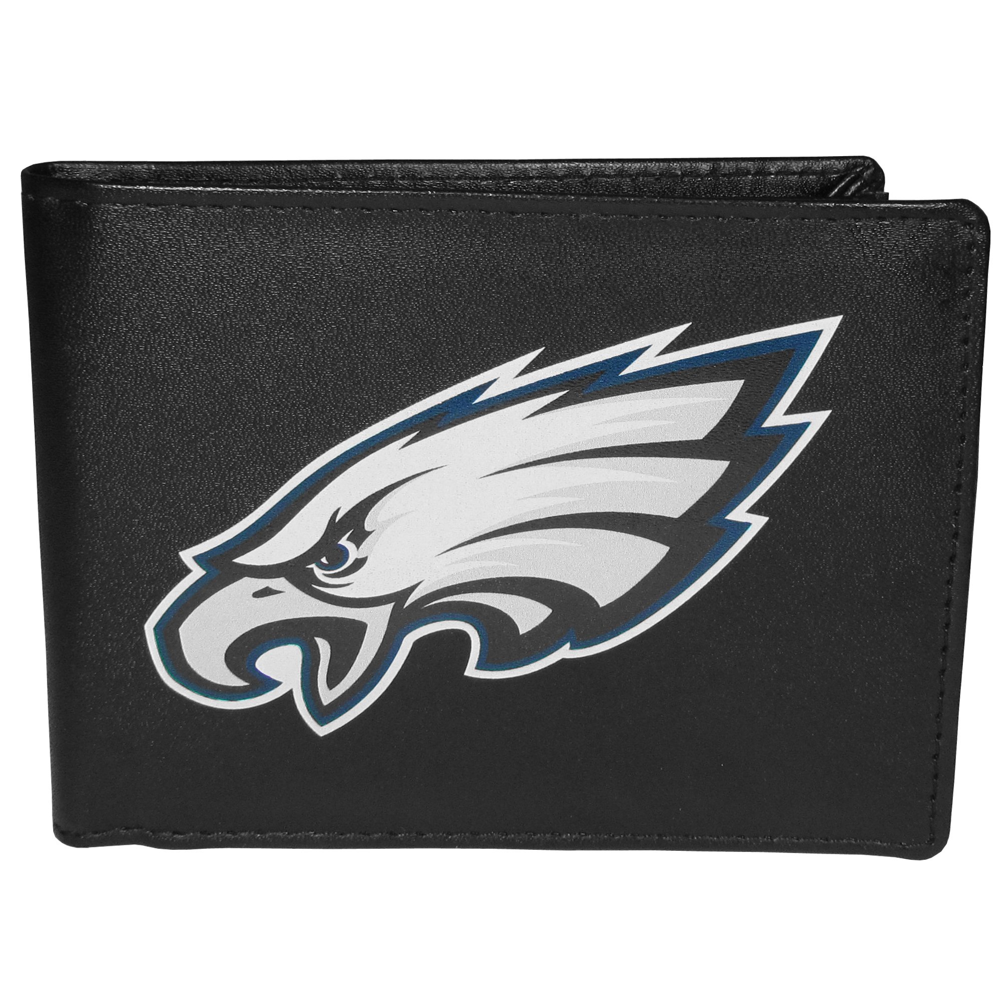 Siskiyou Sports NFL Mens Philadelphia Eagles Bi-fold Wallet Large Logo One Size Black