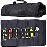 SIXWOOD Tool Roll Organizer Wrench Bag & Tool Pouch - 35 Pocket- Rolling Up Tool Bag for Electrician, HVAC, Plumber, Carpente