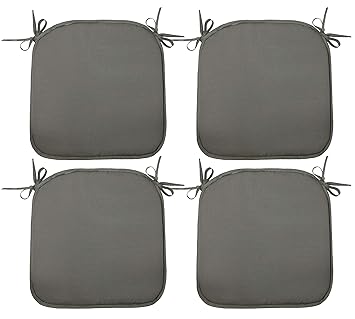 Zollner 4er Set Stuhlkissen, ca. 38x38 cm, anthrazit (weitere verfügbar)