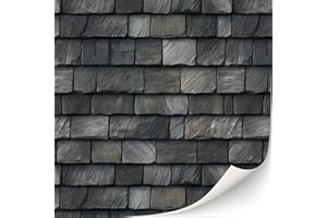 3 Sheets Self-Adhesive Roof Tiles and Shingles for Dollhouses Scale 1:12 (Roof Shingles Slate)