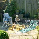 Harbour Housewares Folding Beach Deck Chairs Banana Leaf Pack of 2 view 3