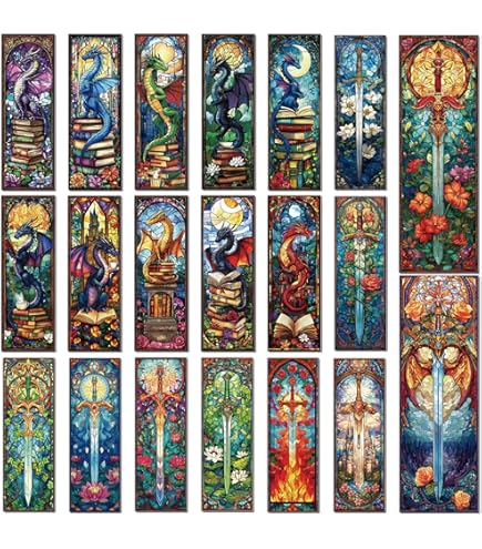 Belebee 40Pcs Holographic Transparent Bookmark, Castle Window Shiny Glittery Ice - View #4