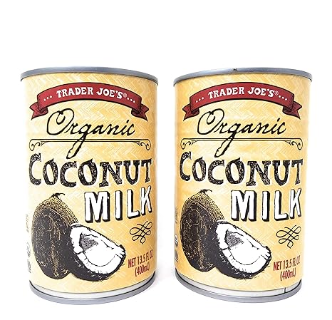 Amazon Com Trader Joe S Organic Coconut Milk 13 5 Fl Oz Pack Of 2 Grocery Gourmet Food
