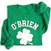 Personalized St Patricks Day Sweatshirt | Custom Family Name Shamrock St Pattys Sweatshirts for Men and Women | Saint Patrick's Irish Crewneck Sweatshirt & Hoodies