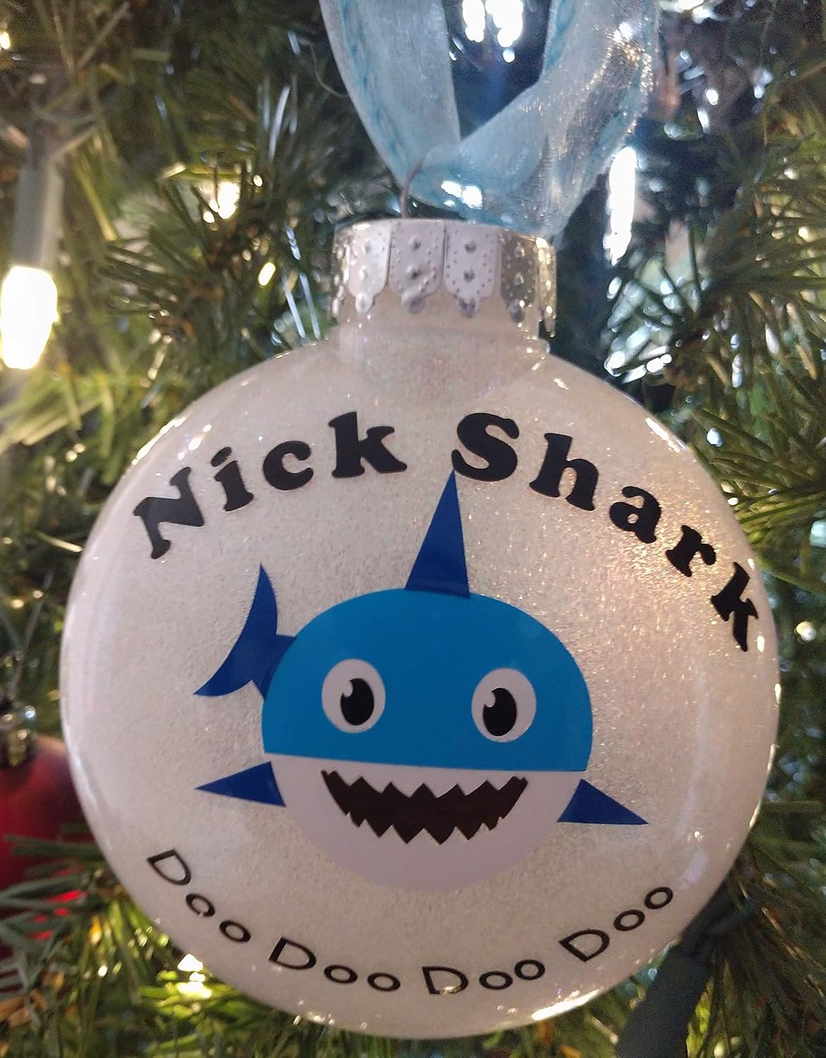 baby shark christmas ornament