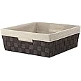 Whitmor Woven Strap Liner Shelf Tote, Espresso