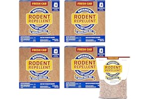 Fresh Cab FC6 Botanical Rodent Repellent Keeps Mice and Rats Out, Federal EPA Registered for Use Indoors and in Enclosed Spaces, 2.5 Ounce x 4 Scent Pouches x 4 Pack (Total 16 Pouches)