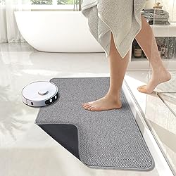 Bath Mat,Ultra Thin Bathroom Rugs,Rubber Bath Mats