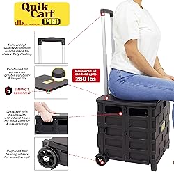 dbest products Quik Cart Pro Wheeled Rolling Crate