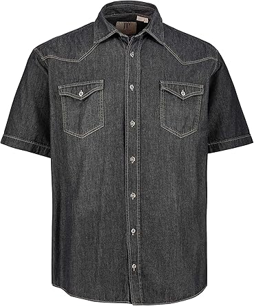 big and tall short sleeve denim shirt