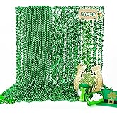 EOBOH 72PCS St Patricks Day Necklace, Metallic 8 Kinds of St. Patricks Beads, Irish Shamrock Beer Mug Coins Pendants Accessories Set, Adult St. Patricks Necklace for Parade Party Supplies Favors
