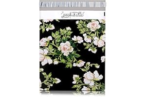 Pack It Chic - 10X13 (100 Pack) Floral Pattern Poly Mailer Envelope Plastic Custom Mailing & Shipping Bags - Self Seal
