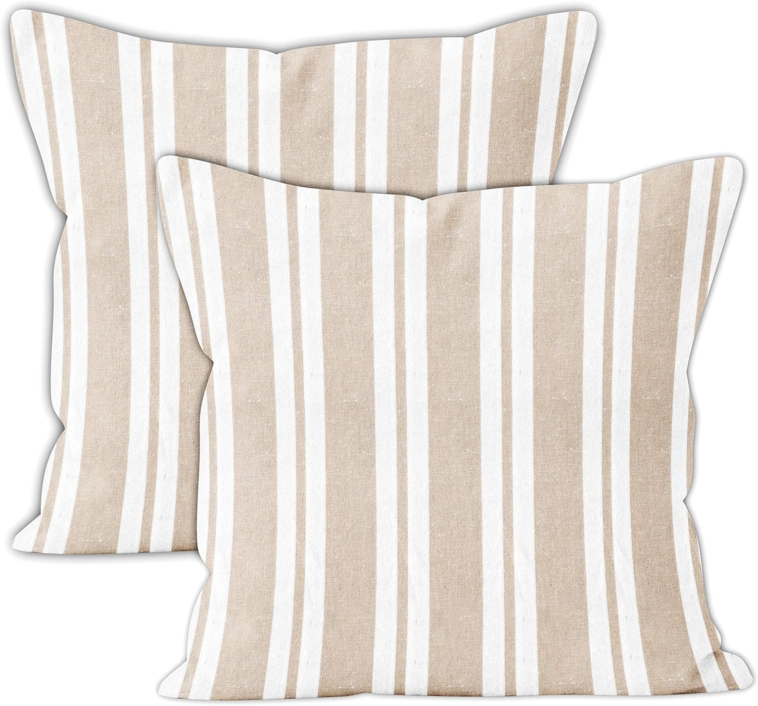 Encasa Homes Cushion Covers 2 pcs set (50 x 50 cm) Franca Beige