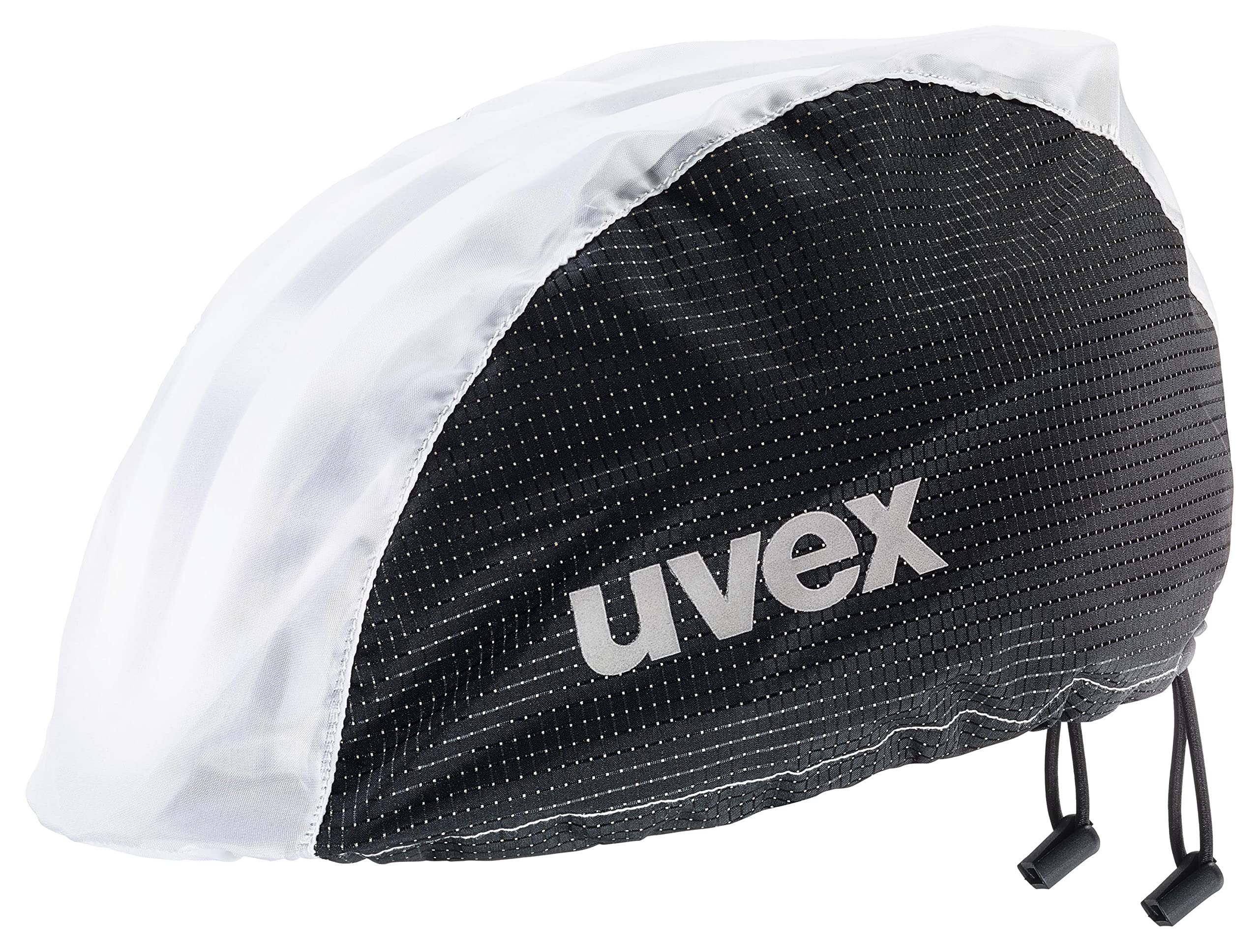 uvex Rain Cap Bike - Wind- & Water-Resistant - Flexible Fit - Black White - S/M
