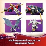 LEGO NINJAGO 4-in-1 Zane’s Ultra Combiner Mech 71834 includes 6 minifigures view 3