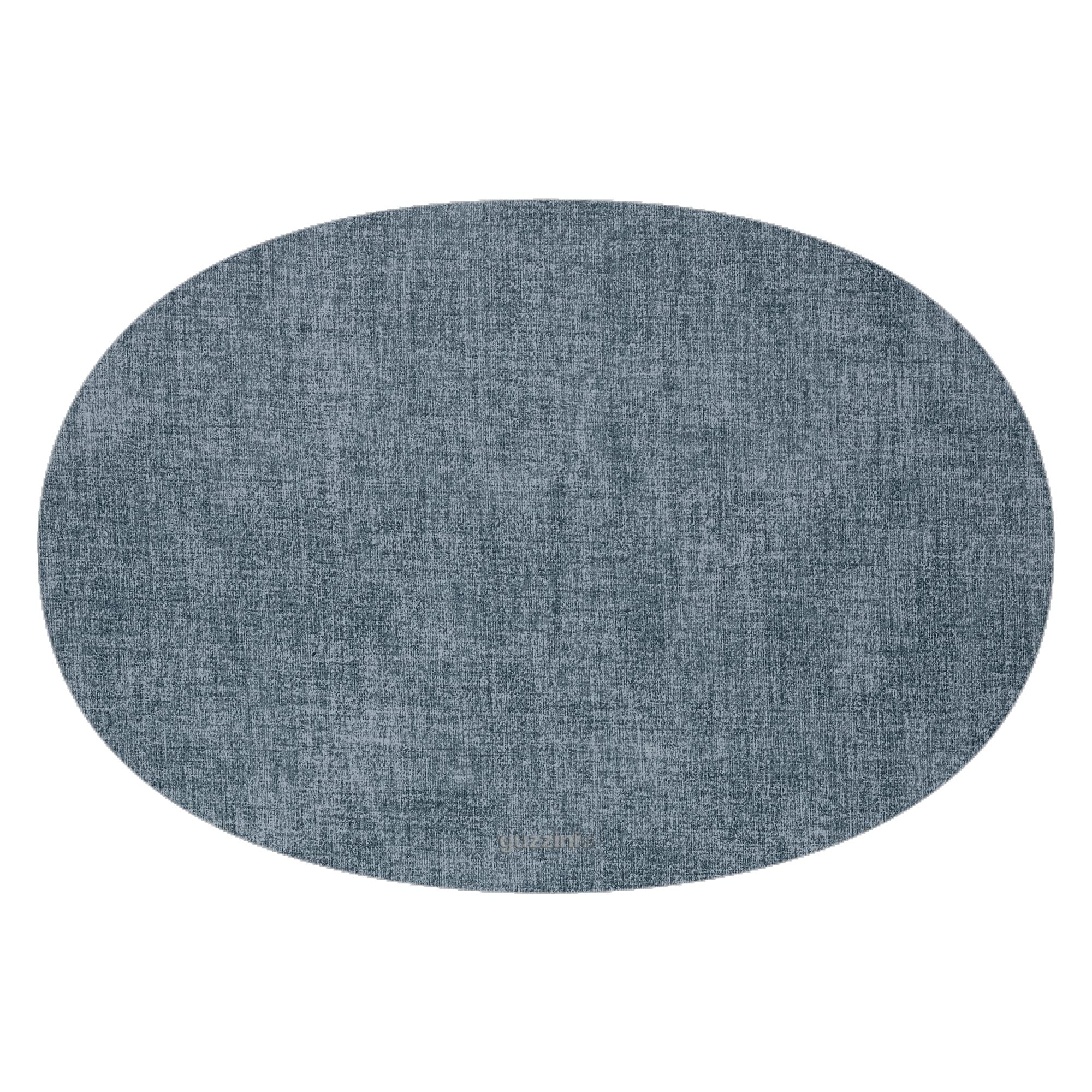 Guzzini - Tiffany, FABRIC Oval Reversible Placemat - Sea Blue, 35 x 48 cm - 22604681