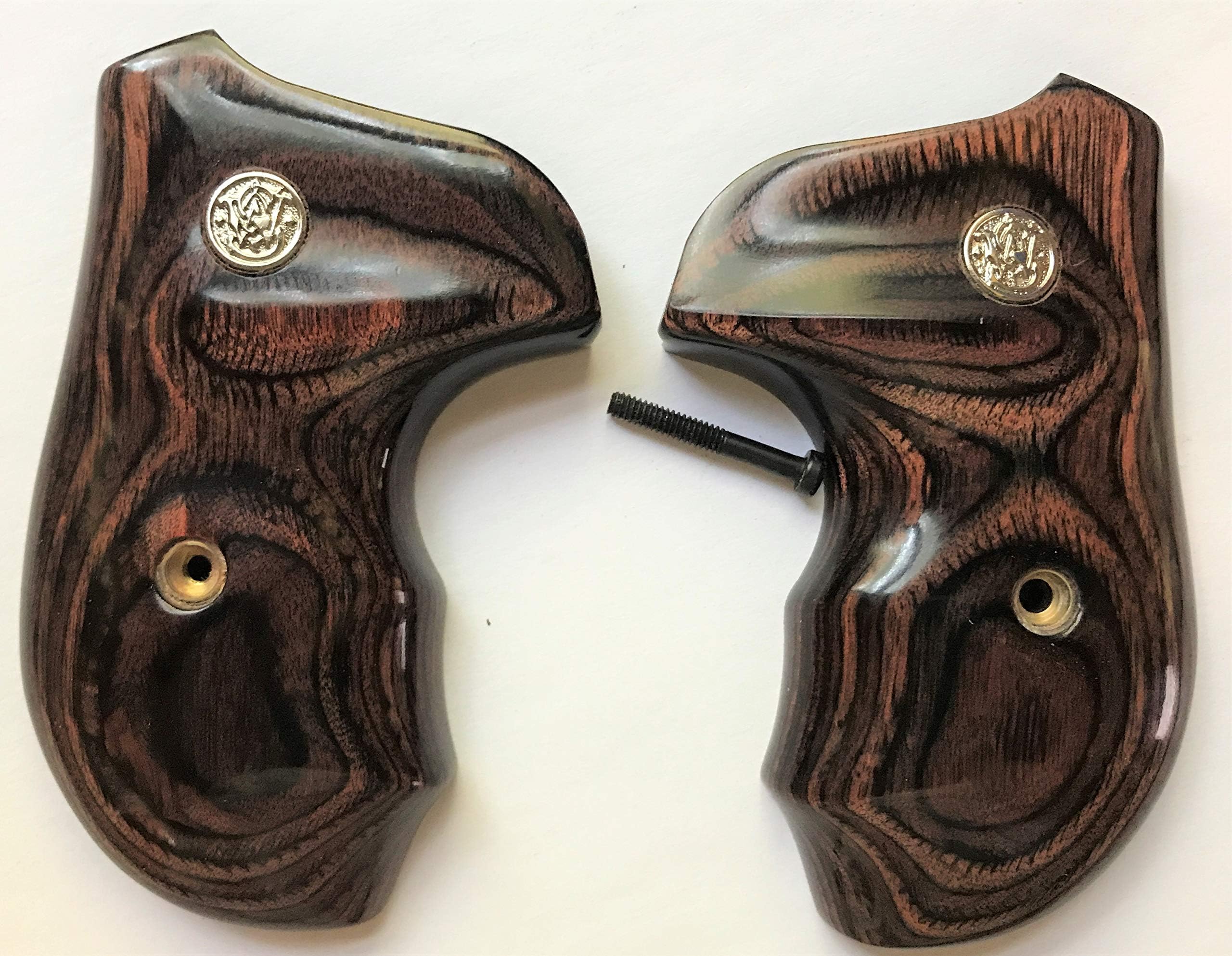 Smith & Wesson S&W J Frame Grips Walnut Finger Grooves