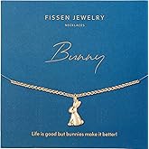 FISSEN JEWELRY Cute Necklaces for Women - Inspirational Elephant & Butterfly Designs - Dainty Cat Lovers Gifts