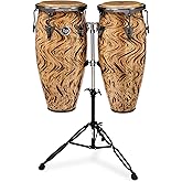 Latin Percussion Aspire 10" and 11" Set with Double Conga Stand Drum, Havana Caf&eacute;, 10 inch and 11 inch (LPA646-HC)