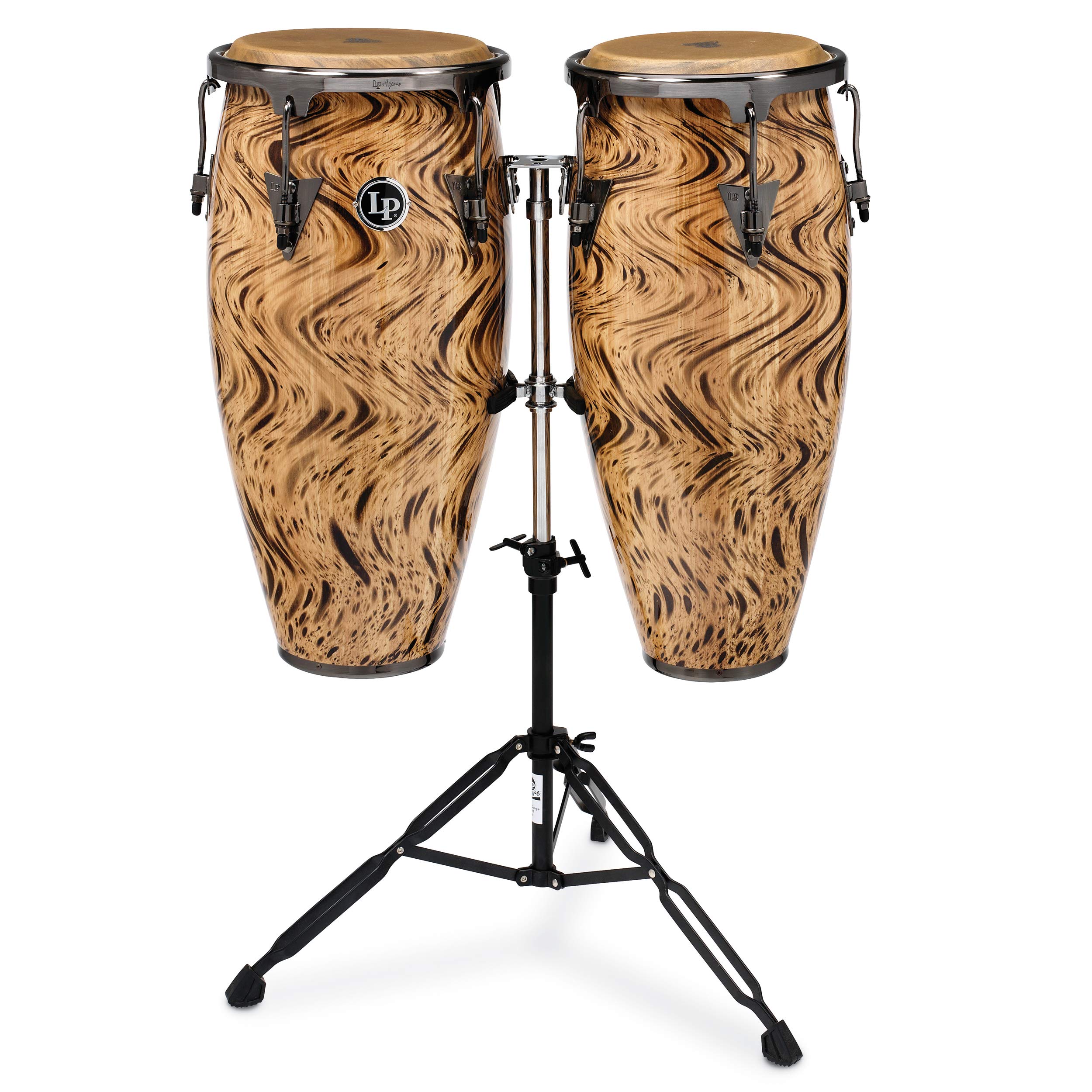 Photo 1 of Latin Percussion Aspire 10" and 11" Set with Double Stand, Havana Café Congas (LPA646-HC)
